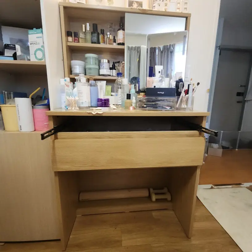 화장대 서랍장 레일 교체 서랍 레일 — 시공 전