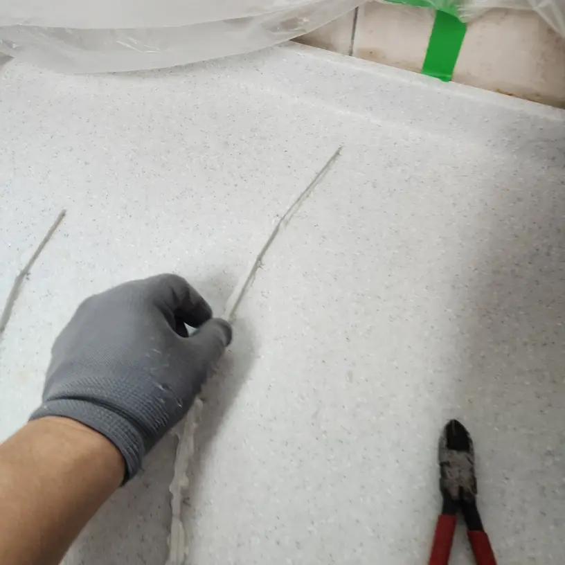 싱크대 갈라짐 상판 크랙 복원보수 시공 금천구 시공 사진 3