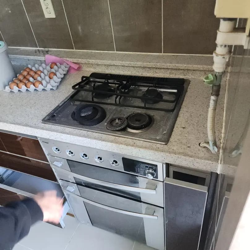 마포 일체형 가스렌지 철거 가스쿡탑만 — 시공 전